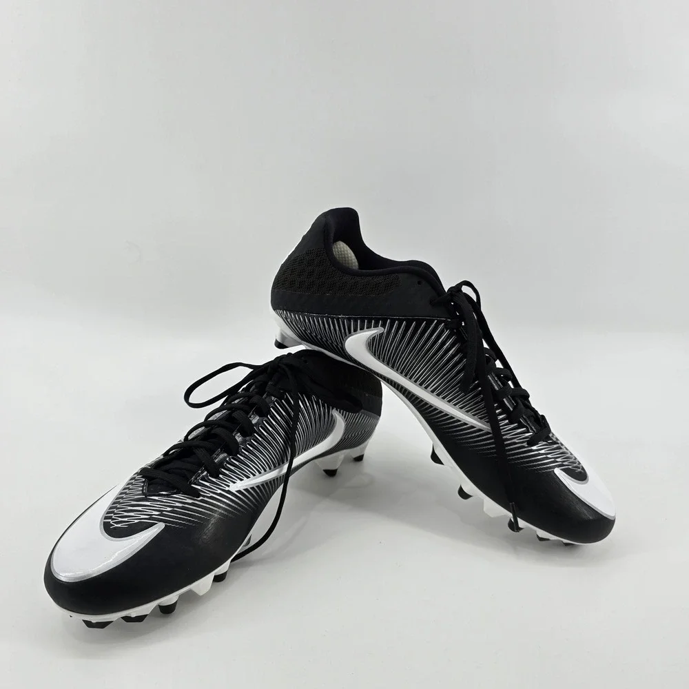 Nike Vapor Speed Football Cleats Mens Low Top Black White 847097-011 Size‎ 13.5